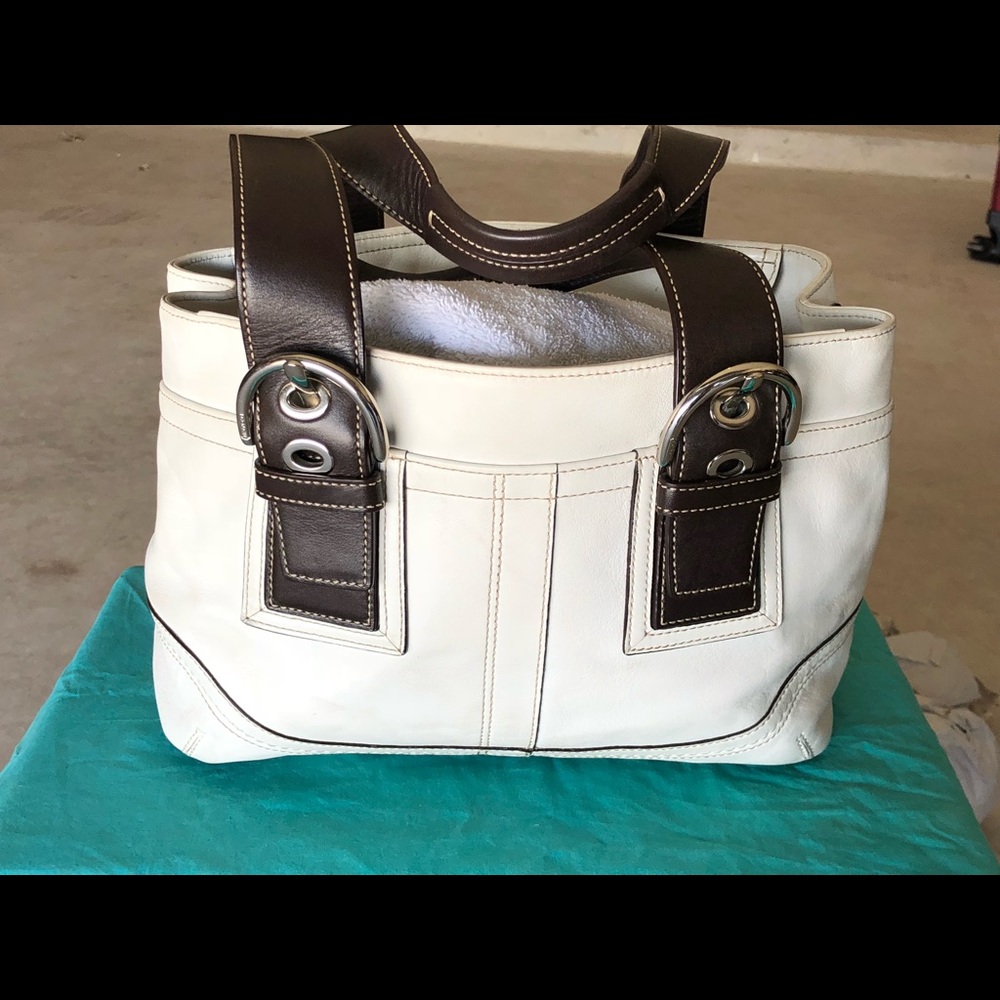 White coach bag
